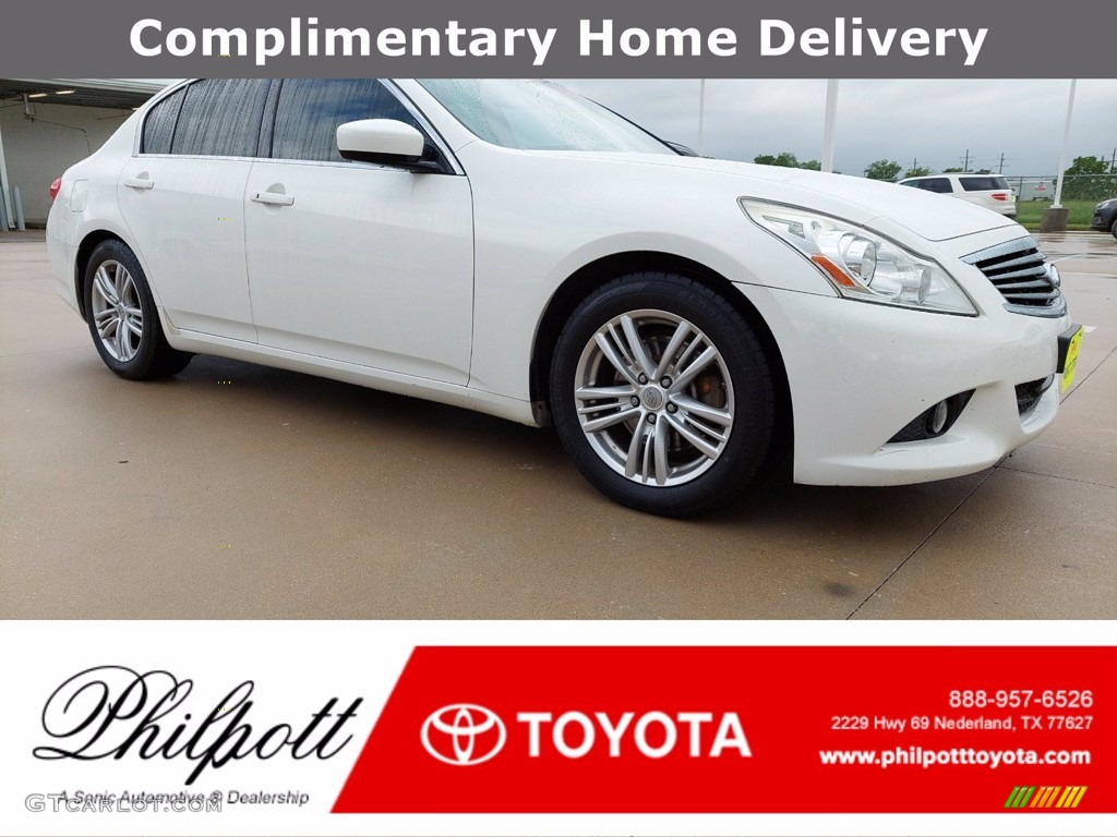 2013 G 37 Journey Sedan - Moonlight White / Stone photo #1