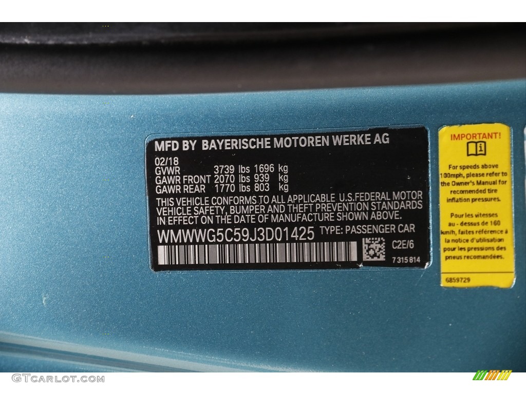 2018 Mini Convertible Cooper Color Code Photos