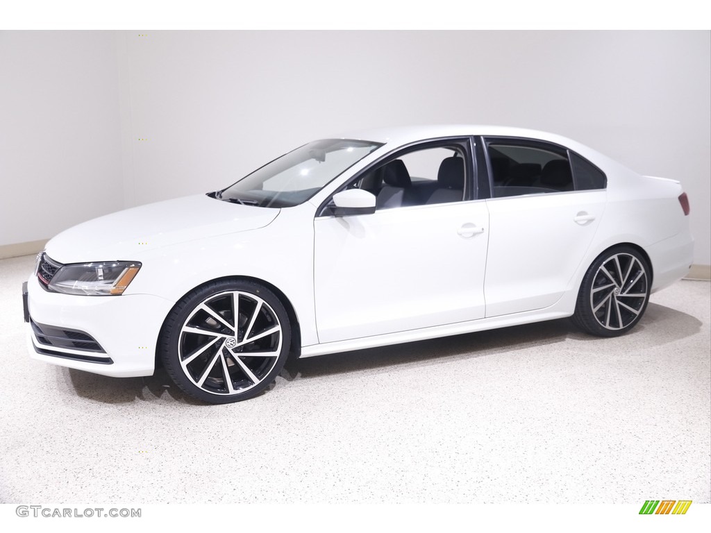 2017 Jetta S - Pure White / Black/Palladium Gray photo #3