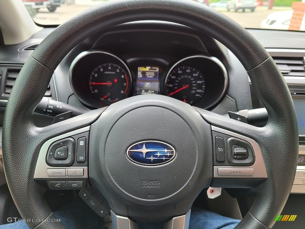 2015 Subaru Legacy 2.5i Warm Ivory Steering Wheel Photo #141985514