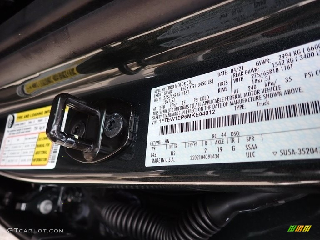 2021 F150 XLT SuperCrew 4x4 - Guard / Black photo #15