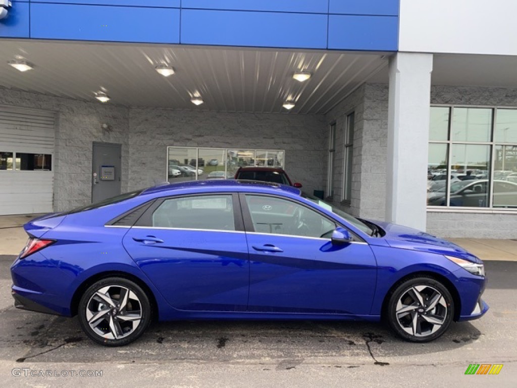 Intense Blue 2021 Hyundai Elantra Limited Hybrid Exterior Photo #141989057