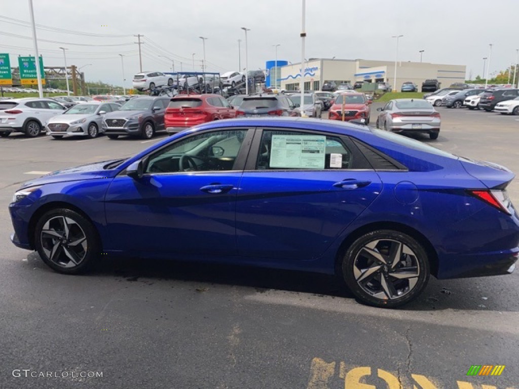 2021 Elantra Limited Hybrid - Intense Blue / Black photo #4