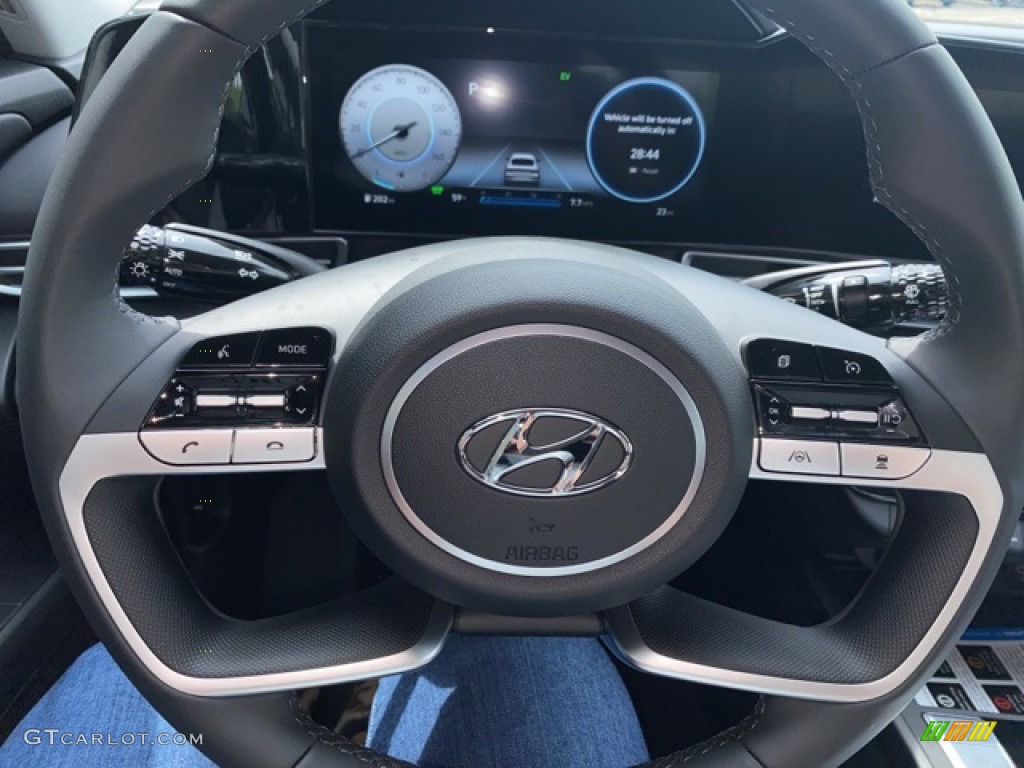 2021 Elantra Limited Hybrid - Intense Blue / Black photo #8