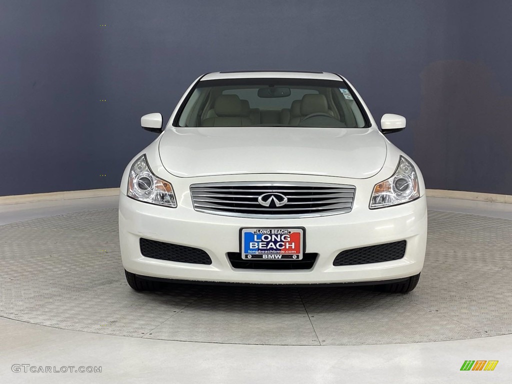 2009 G 37 x Sedan - Moonlight White / Wheat photo #2