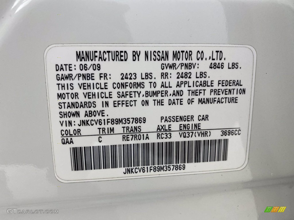 2009 G 37 x Sedan - Moonlight White / Wheat photo #37