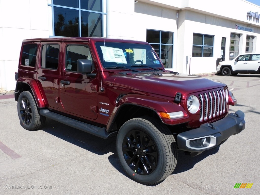 2021 Wrangler Unlimited Sahara 4xe Hybrid - Snazzberry Pearl / Black photo #3