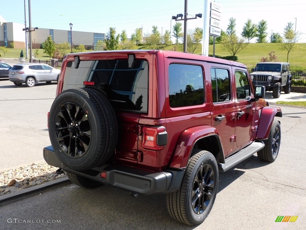 2021 Wrangler Unlimited Sahara 4xe Hybrid - Snazzberry Pearl / Black photo #5