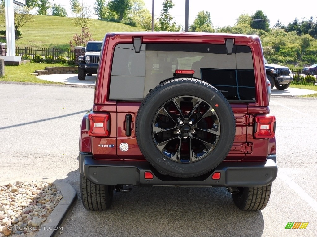 2021 Wrangler Unlimited Sahara 4xe Hybrid - Snazzberry Pearl / Black photo #6