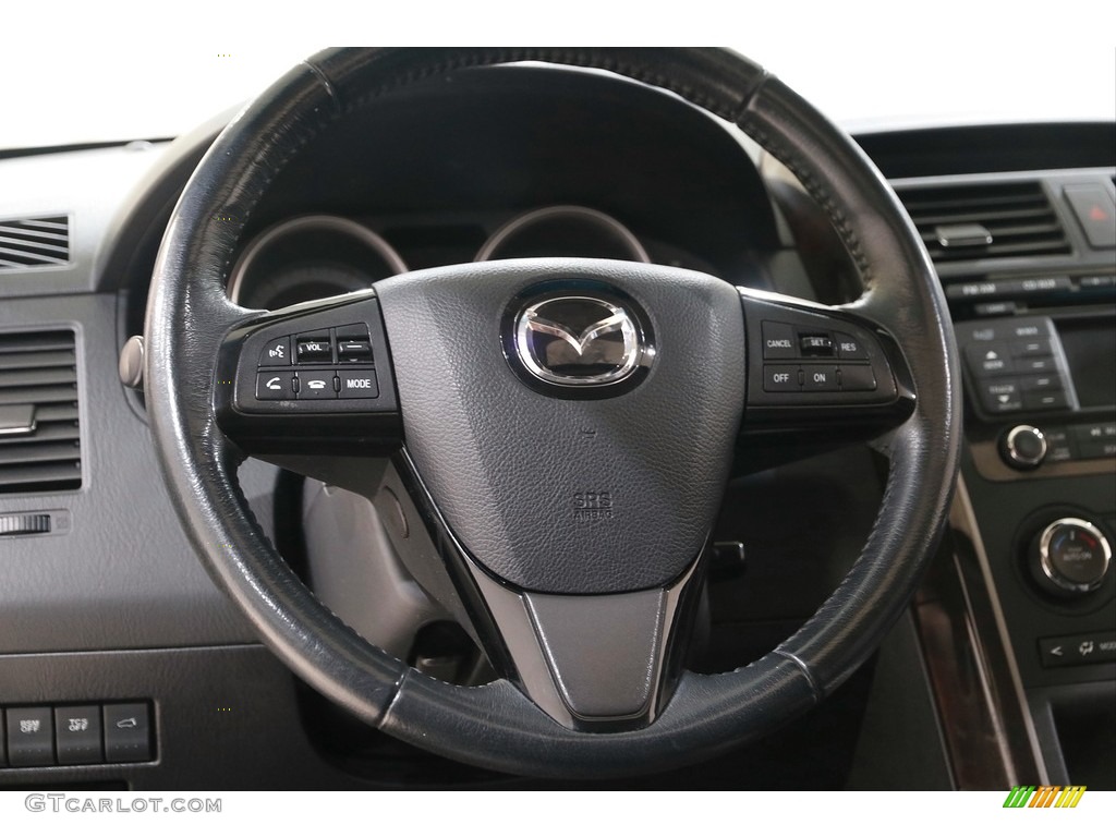 2012 Mazda CX-9 Grand Touring AWD Black Steering Wheel Photo #141993672
