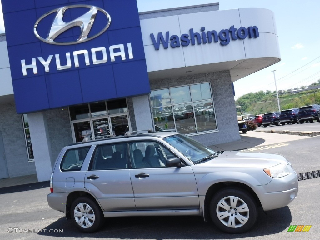 2008 Forester 2.5 X - Steel Silver Metallic / Graphite Gray photo #2