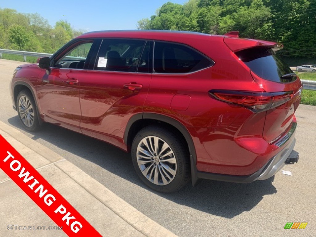 2021 Highlander Hybrid Platinum AWD - Ruby Flare Pearl / Black photo #2