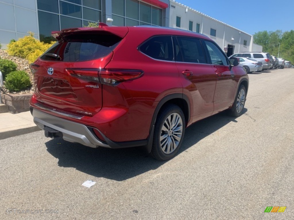 2021 Highlander Hybrid Platinum AWD - Ruby Flare Pearl / Black photo #16