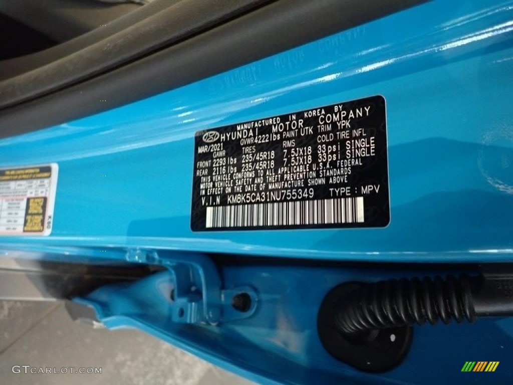 2022 Kona Color Code UTK for Teal Isle Photo #141995250