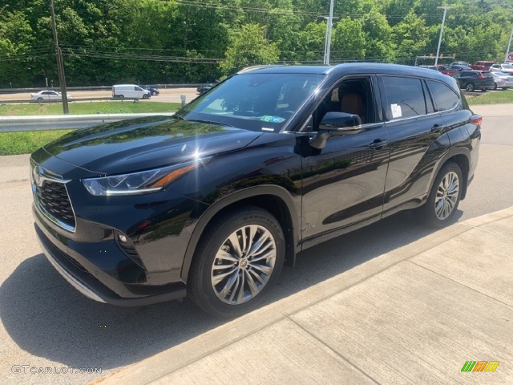 2021 Highlander Platinum AWD - Midnight Black Metallic / Glazed Caramel photo #13