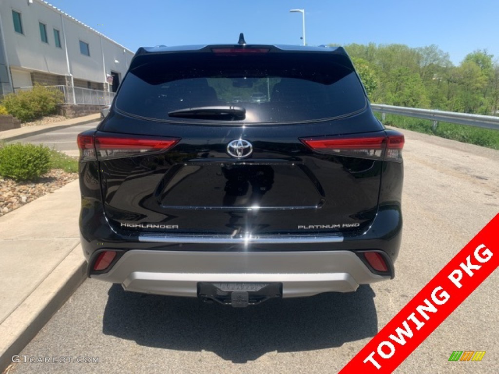 2021 Highlander Platinum AWD - Midnight Black Metallic / Glazed Caramel photo #14