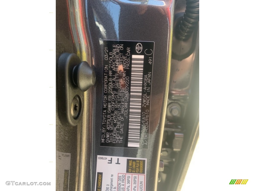 2021 Prius XLE AWD-e - Magnetic Gray Metallic / Moonstone photo #16