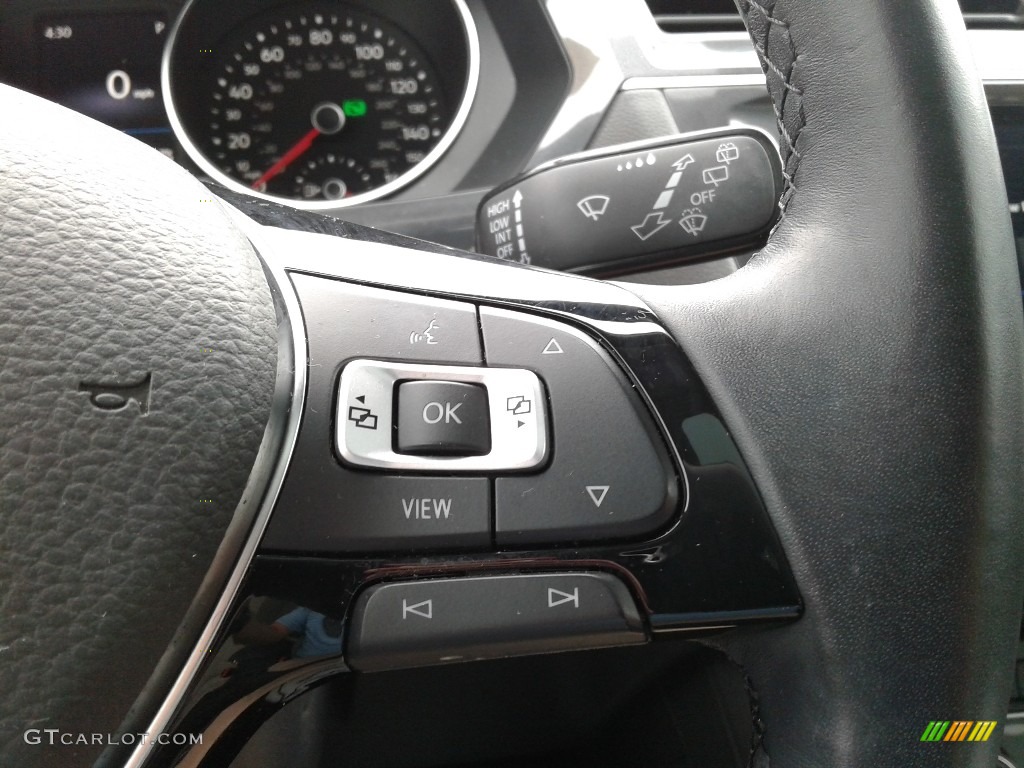 2019 Volkswagen Tiguan SE Storm Gray Steering Wheel Photo #141997890