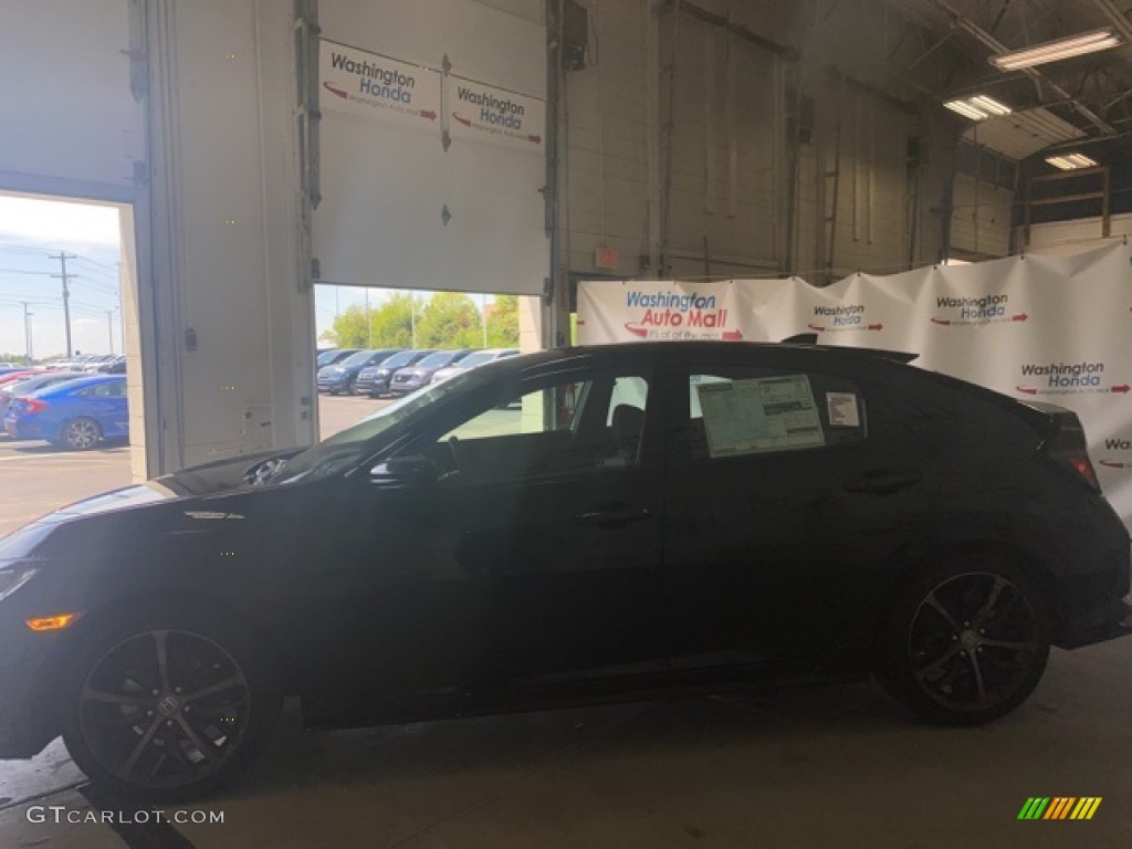 2021 Civic Sport Hatchback - Crystal Black Pearl / Black photo #4