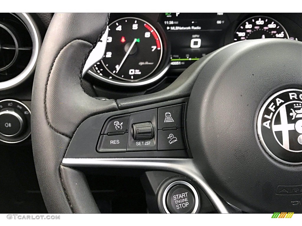 2018 Alfa Romeo Stelvio Ti Sport AWD Black/Black Steering Wheel Photo #141999369