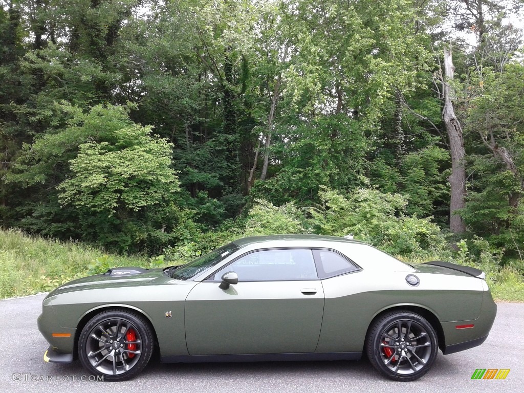 F8 Green 2021 Dodge Challenger R/T Scat Pack Shaker Exterior Photo #141999975