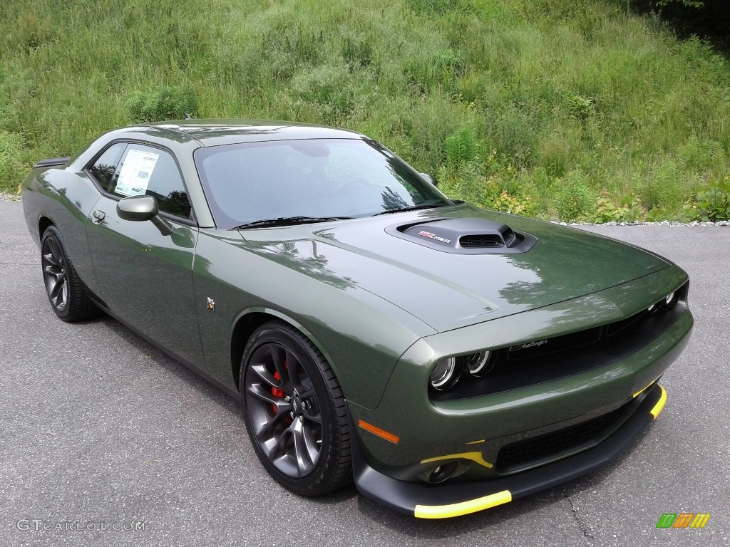 F8 Green 2021 Dodge Challenger R/T Scat Pack Shaker Exterior Photo #142000062