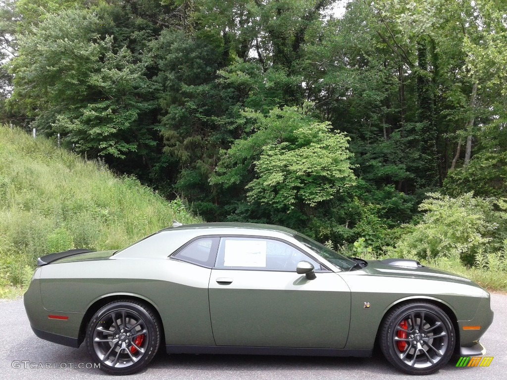 F8 Green 2021 Dodge Challenger R/T Scat Pack Shaker Exterior Photo #142000087