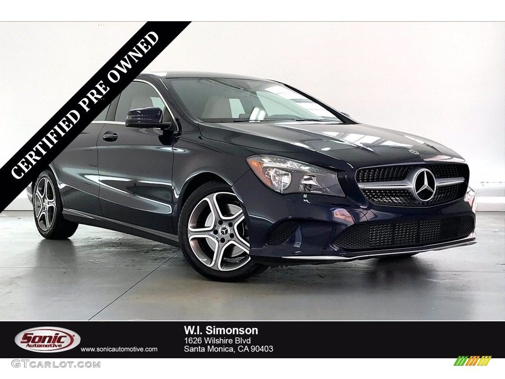 2018 CLA 250 Coupe - Lunar Blue Metallic / Sahara Beige photo #1
