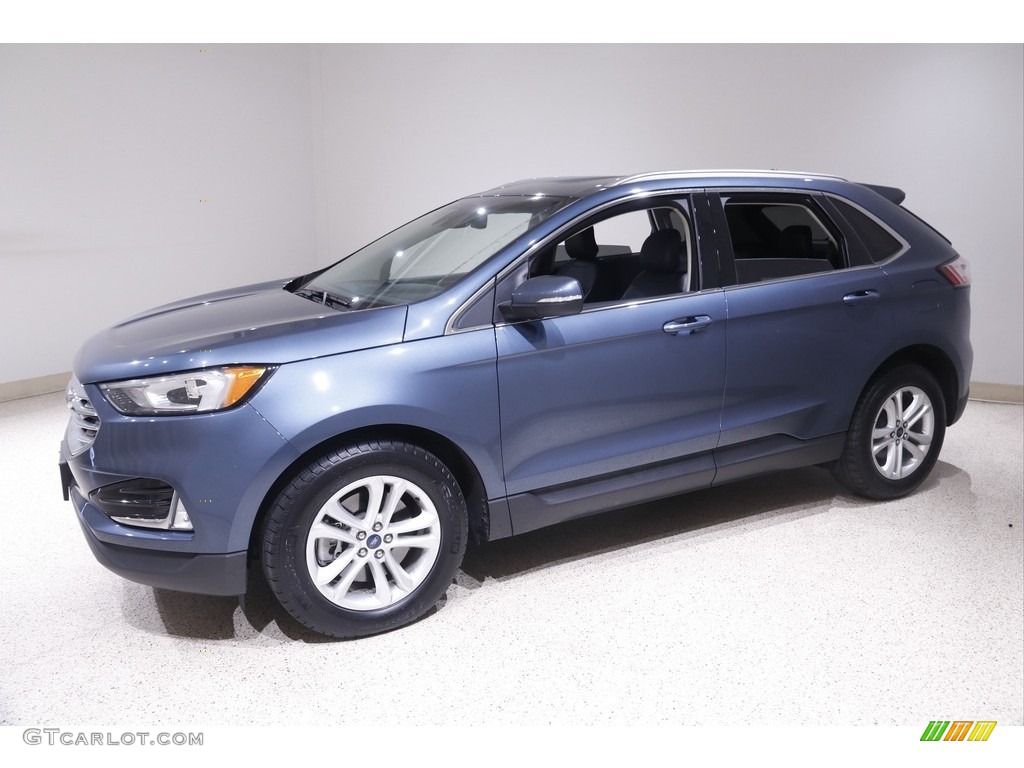 Blue Metallic 2019 Ford Edge SEL AWD Exterior Photo #142003047