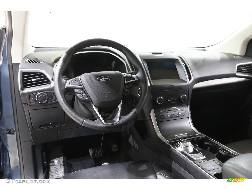 2019 Ford Edge SEL AWD Ebony Dashboard Photo #142003104