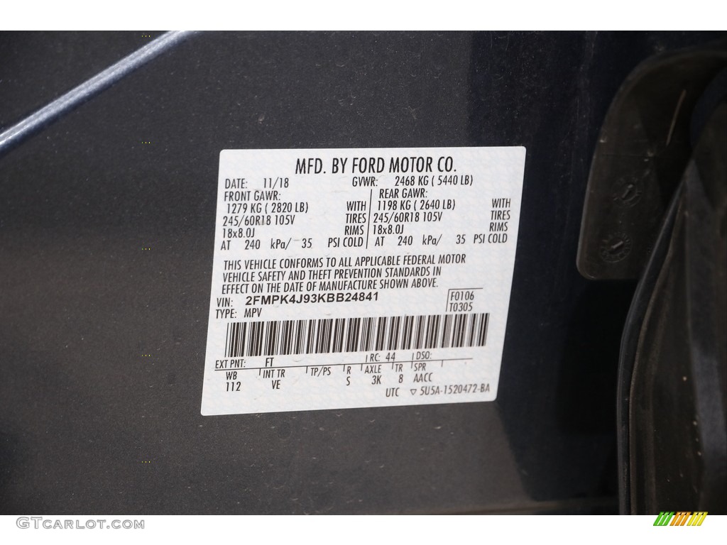 2019 Edge Color Code FT for Blue Metallic Photo #142003326
