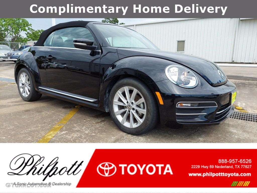 2017 Beetle 1.8T SEL Convertible - Deep Black Pearl / Titan Black photo #1