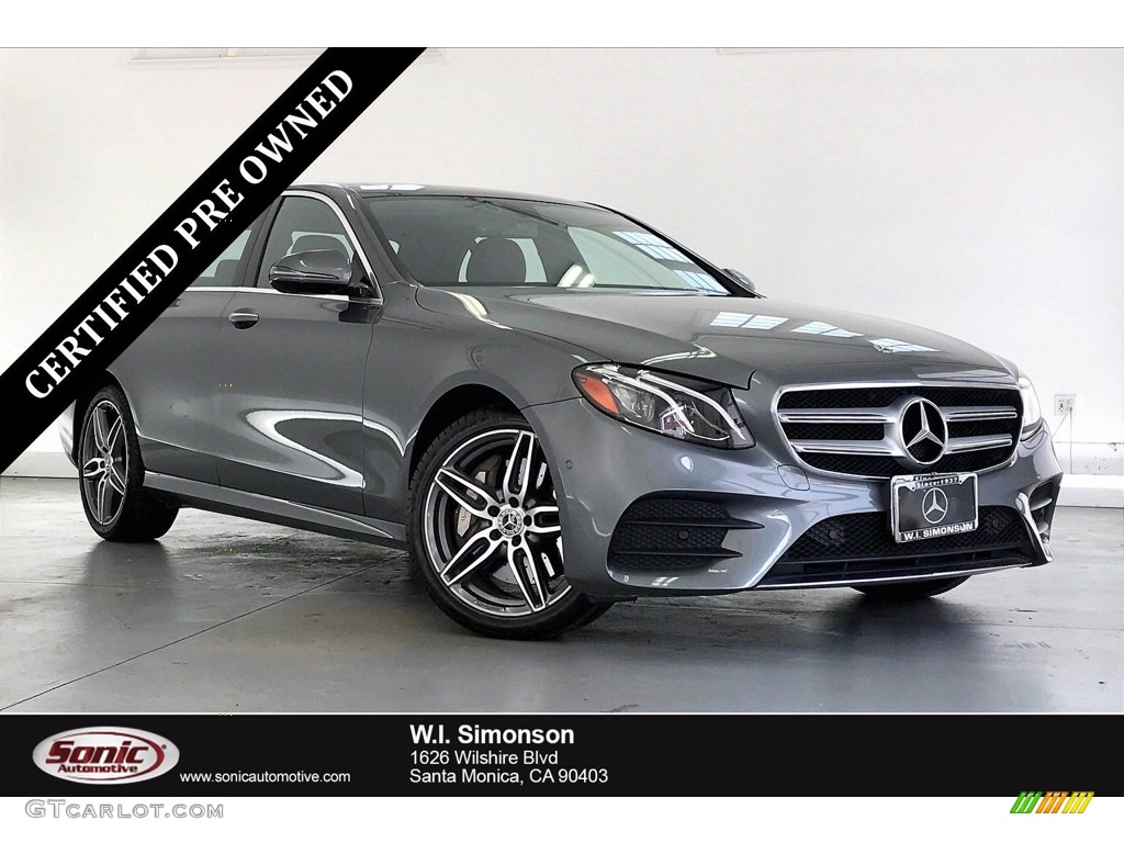 2018 E 400 4Matic Sedan - Selenite Grey Metallic / Black photo #1