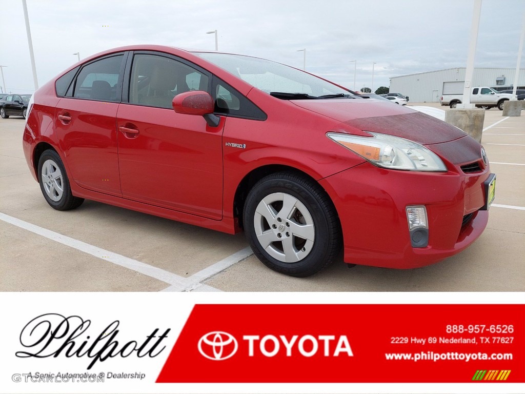 2010 Prius Hybrid IV - Barcelona Red Metallic / Bisque photo #1