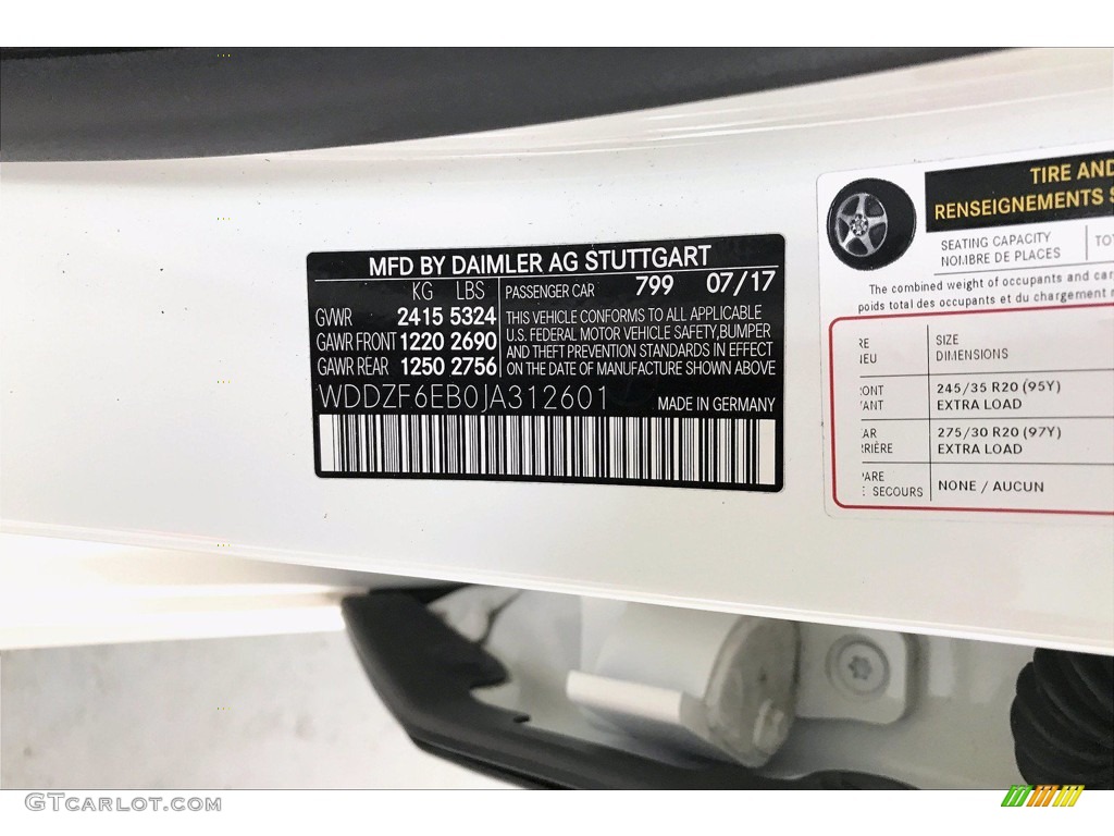 2018 E 43 AMG 4Matic Sedan - designo Diamond White Metallic / Black photo #33