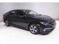 2019 Crystal Black Pearl Honda Civic LX Sedan  photo #1