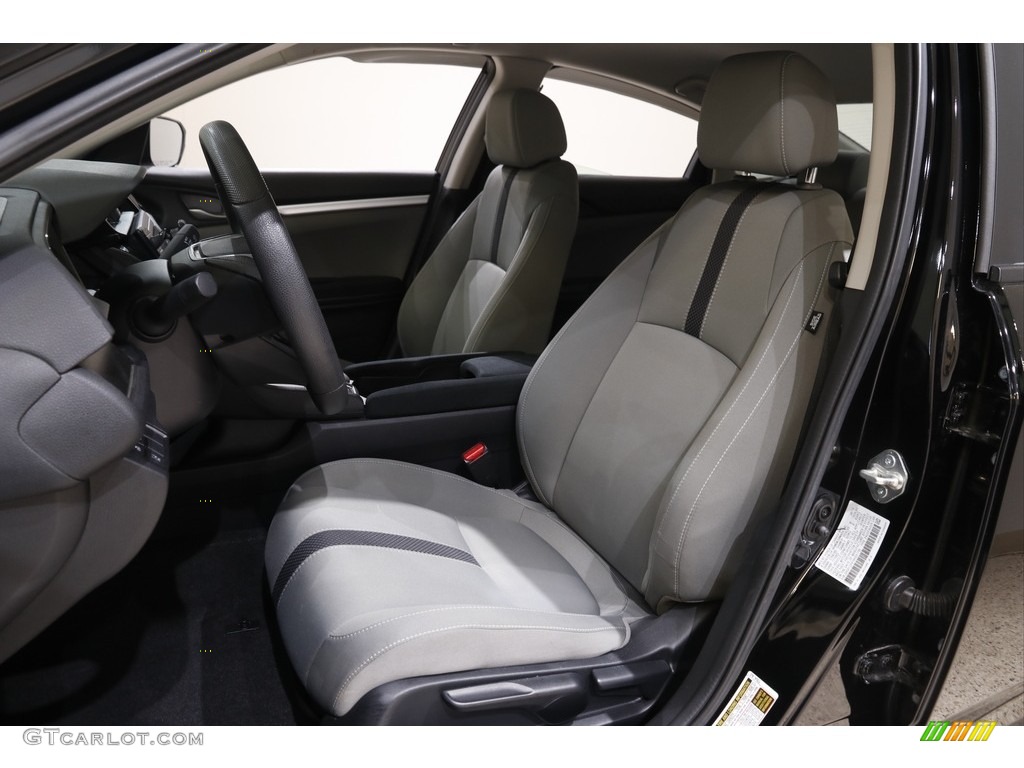 2019 Civic LX Sedan - Crystal Black Pearl / Gray photo #5