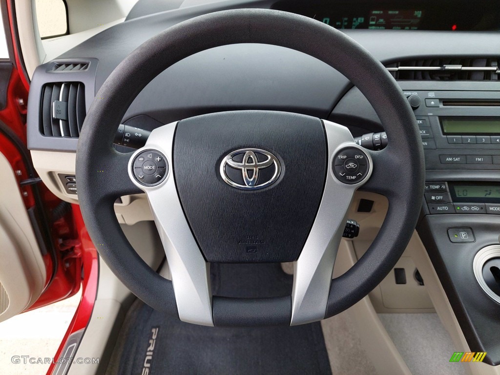 2010 Prius Hybrid IV - Barcelona Red Metallic / Bisque photo #13
