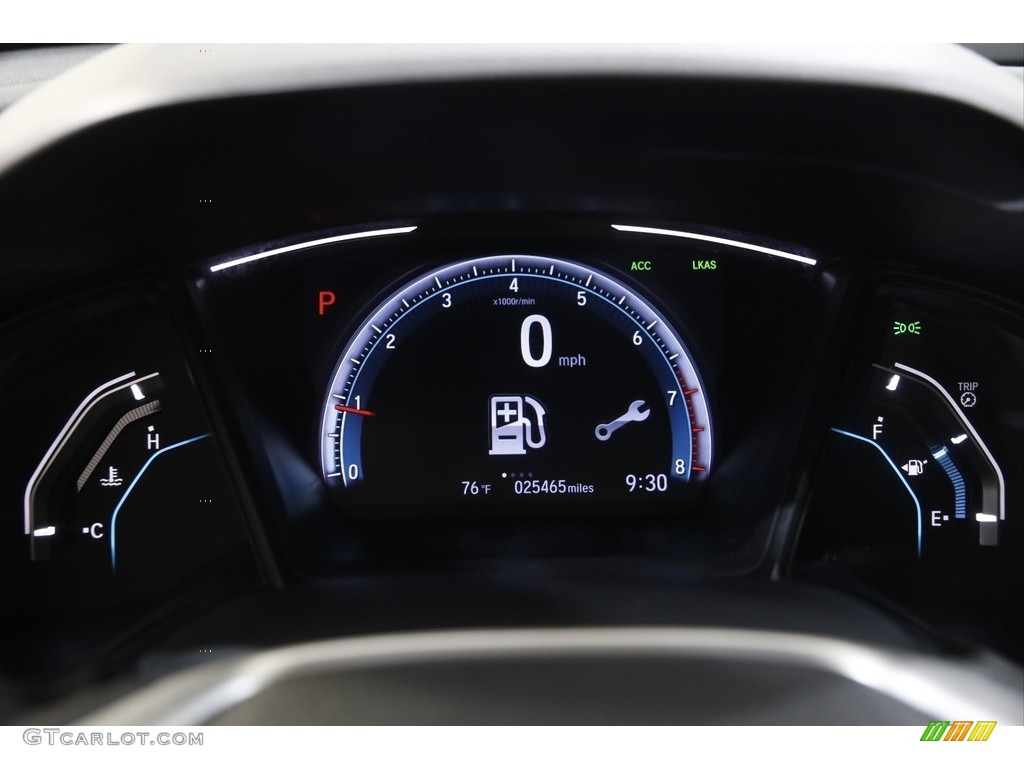 2019 Civic LX Sedan - Crystal Black Pearl / Gray photo #9