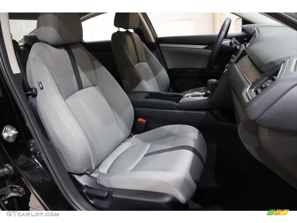 2019 Civic LX Sedan - Crystal Black Pearl / Gray photo #14