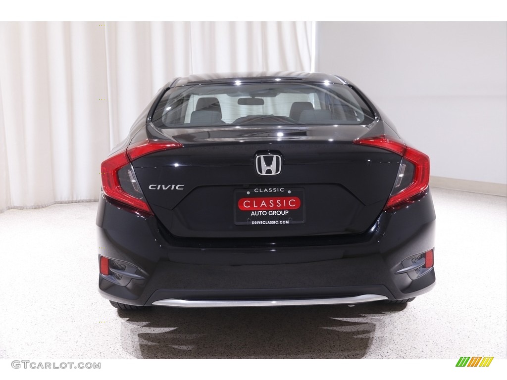2019 Civic LX Sedan - Crystal Black Pearl / Gray photo #17