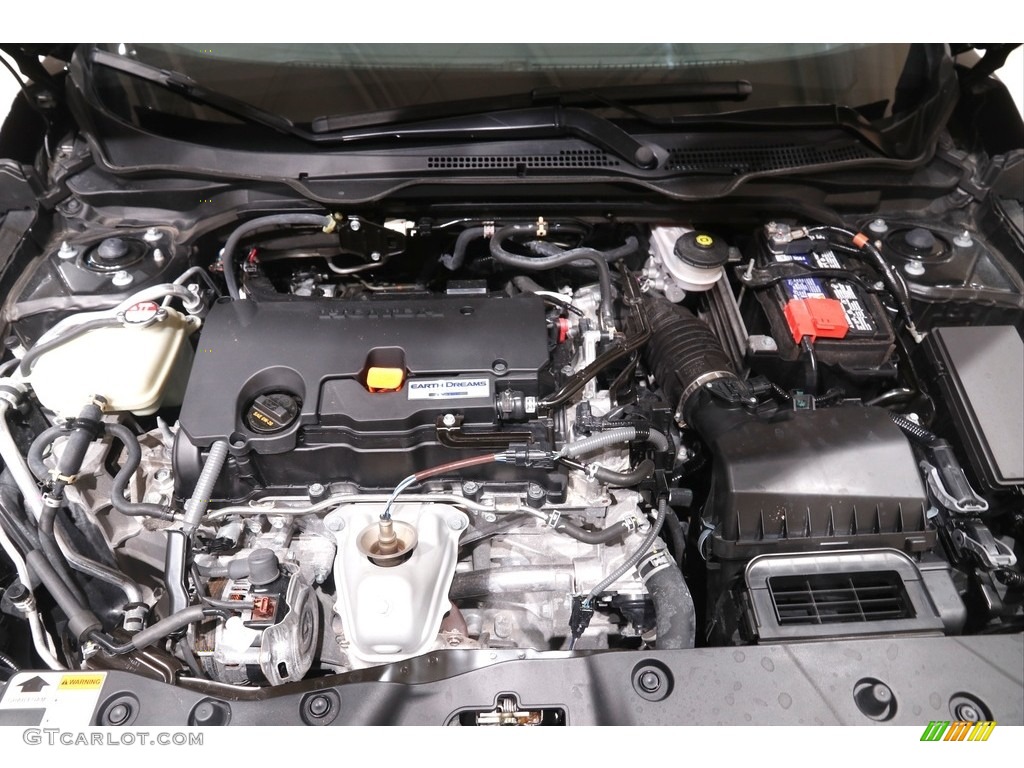 2019 Civic LX Sedan - Crystal Black Pearl / Gray photo #18