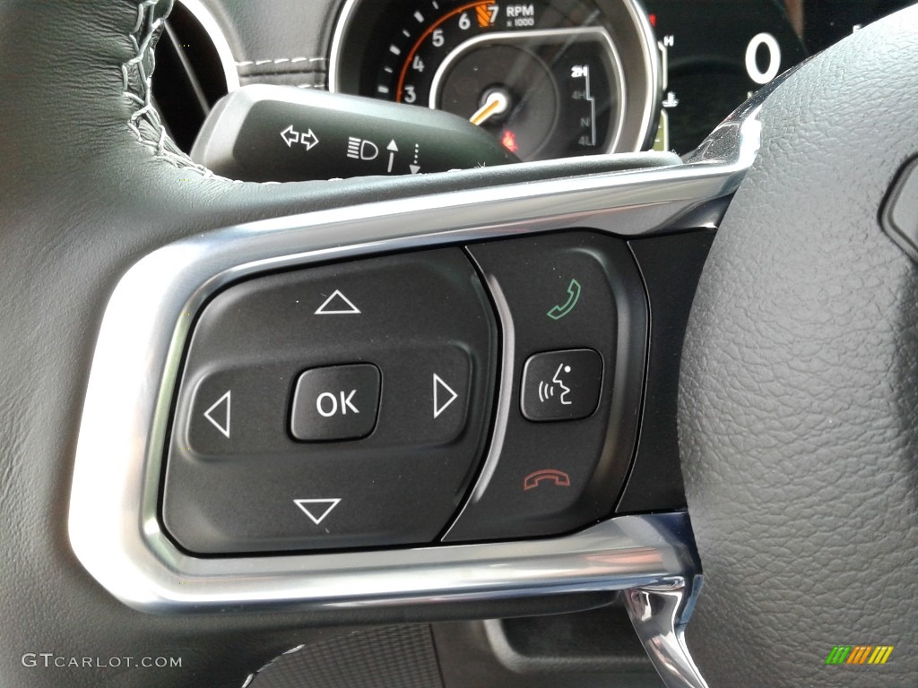 2021 Jeep Gladiator Overland 4x4 Black Steering Wheel Photo #142010465