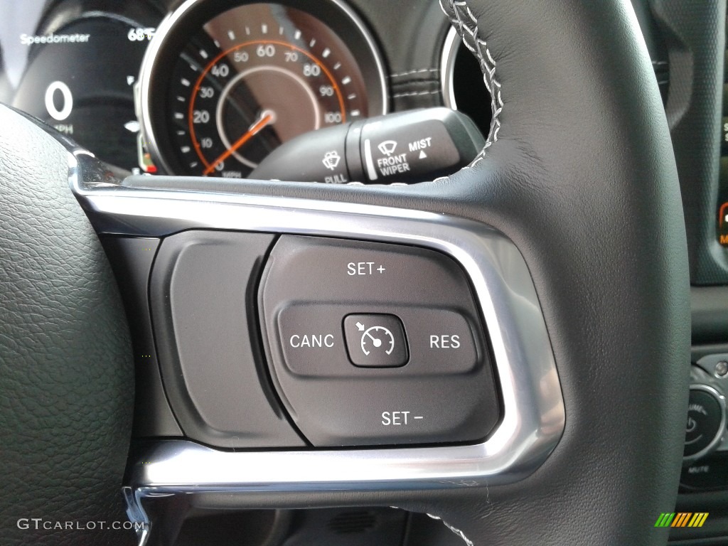 2021 Jeep Gladiator Overland 4x4 Black Steering Wheel Photo #142010495