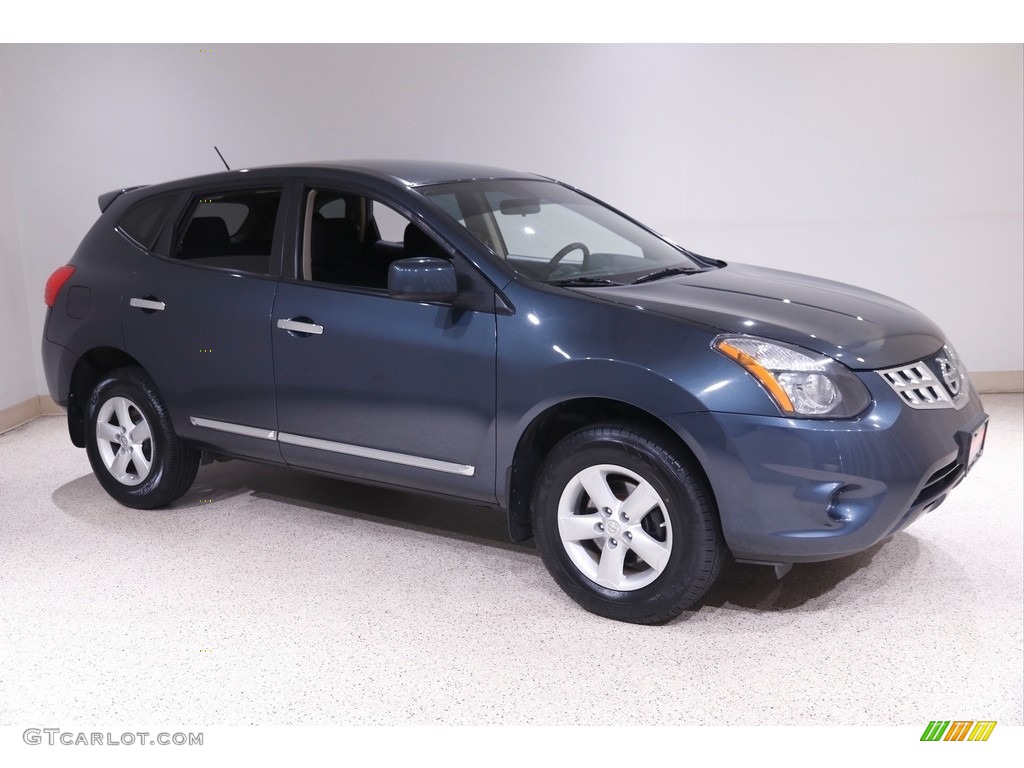 2013 Rogue S AWD - Graphite Blue / Black photo #1