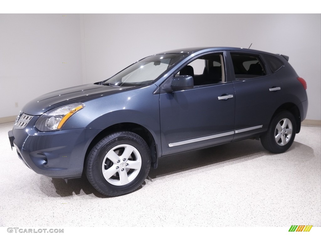 2013 Rogue S AWD - Graphite Blue / Black photo #3