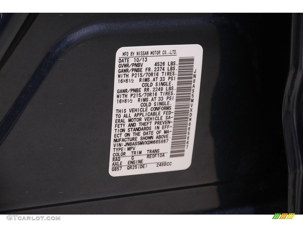 2013 Rogue S AWD - Graphite Blue / Black photo #17