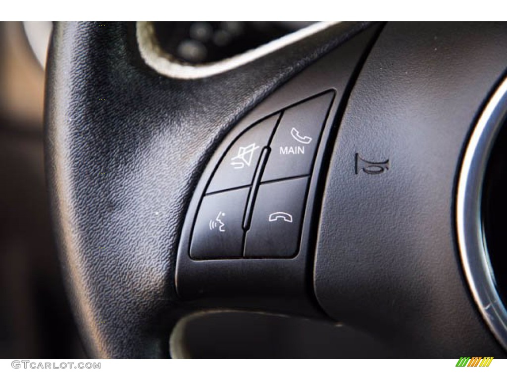 2017 Fiat 500e All Electric Black Steering Wheel Photo #142013591