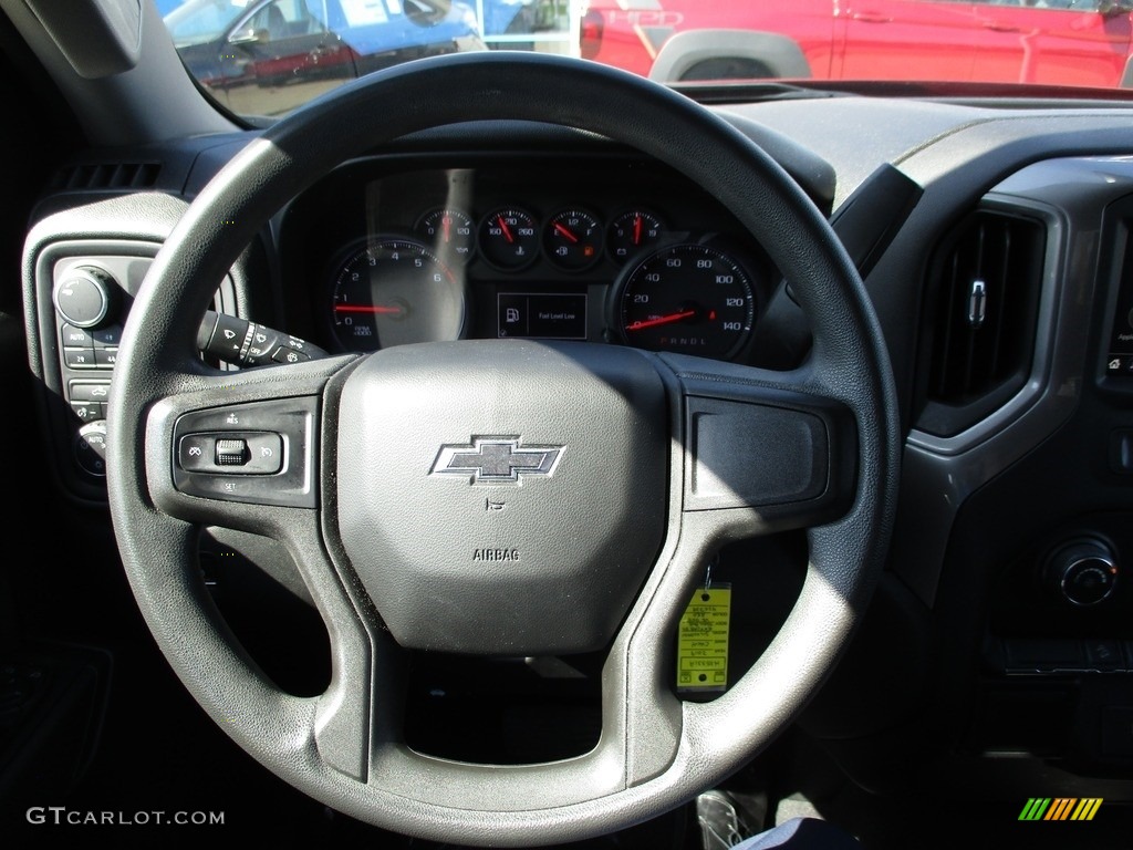 2019 Chevrolet Silverado 1500 Custom Z71 Trail Boss Double Cab 4WD Jet Black Steering Wheel Photo #142013924