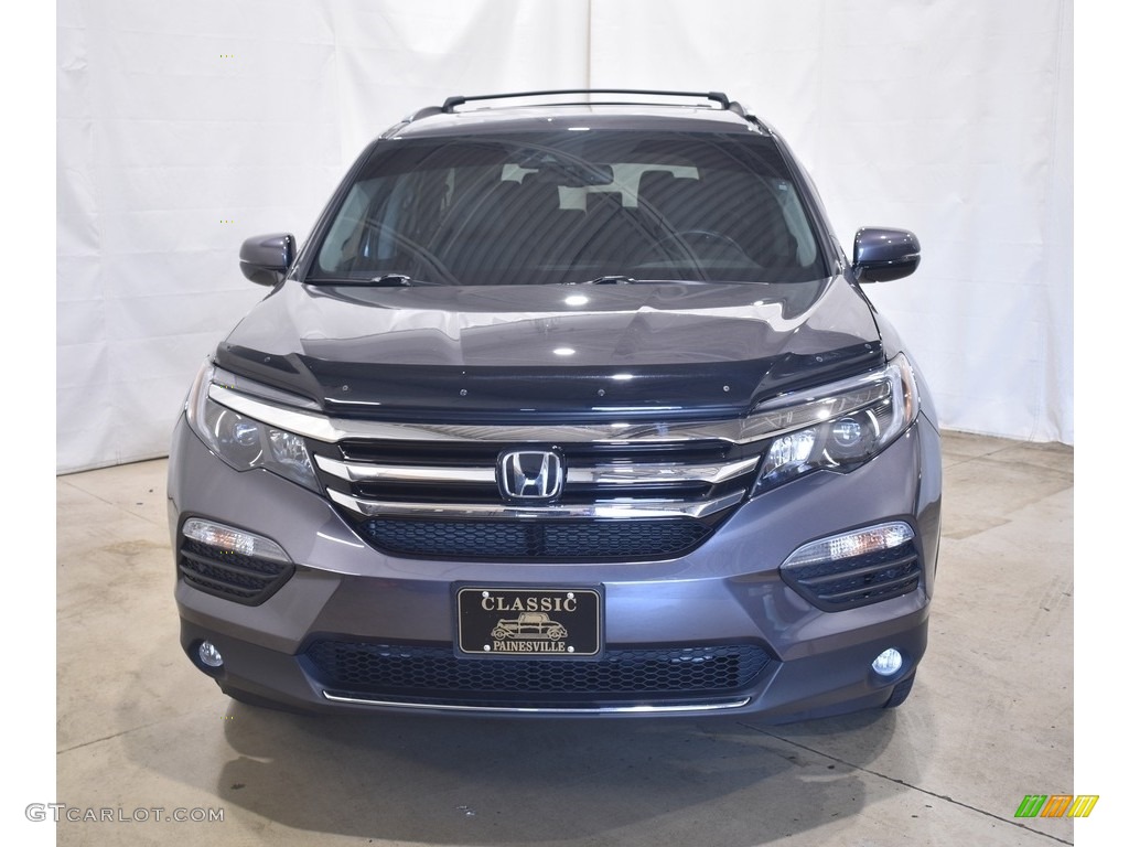 2017 Pilot Elite AWD - Modern Steel Metallic / Black photo #4